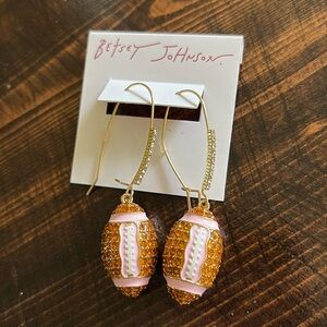 Betsey Johnson football earrings 🏈 💕